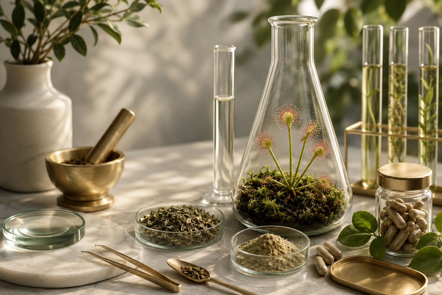 Laboratorio fitoterapico CMPharma — selezione degli ingredienti