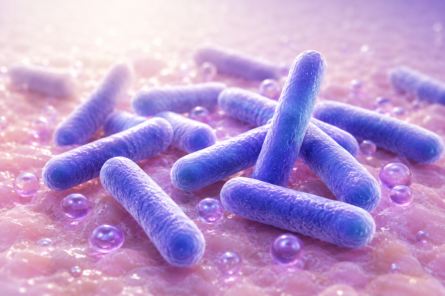 Lactobacillus Rhamnosus — visualizzazione microscopica 3D